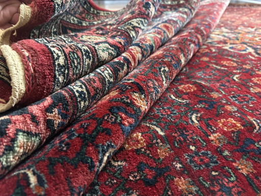 Groot vintage Perzisch Hosseinabad-tapijt – 356 × 242 cm – vloerkleden en tapijten, Wool