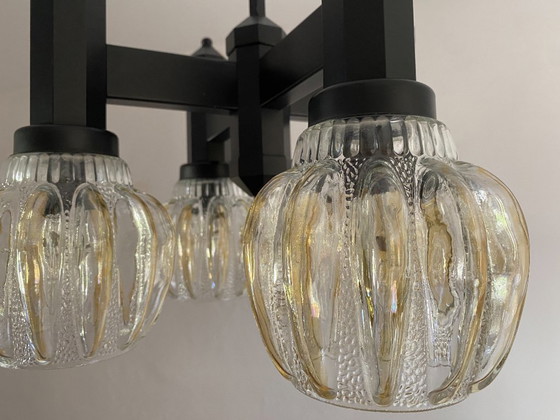 Jugoslawischer Mid-Century-Kronleuchter aus den 1970er Jahren von KAJ Svetila Kozole, Slowenien – Glass (photo 10 of 18)