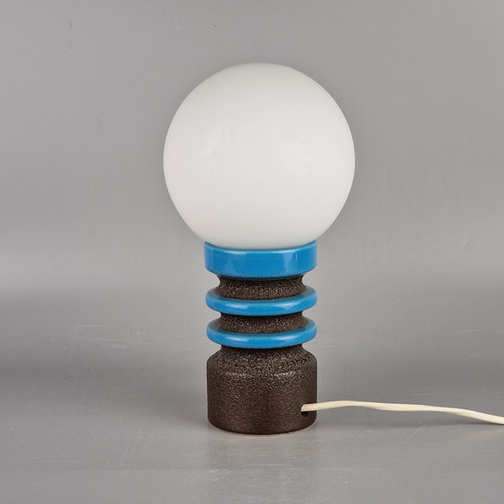 Image 1 of Vintage West German Fat Lava Lamp, Dumler & Breiden, Form Number 560/15, Blue and Gray, WGP / MCM / 1960 / 1970