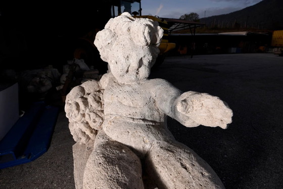 Late 19th Century Italian Carved Stone Putto – Sculpture, Vintage (photo 26 of 39)