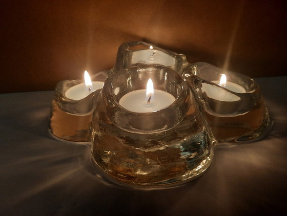 Image 1 of Iittala Arkipelago "Iceberg" candlestick – 4 tea lights – Timo Sarpaneva – Vintage Scandinavian masterpiece
