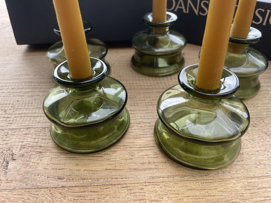 Image 1 of Set of 5 Dansk Design "Inkwell" candlesticks from the 1960s
