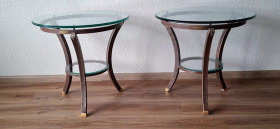 Image 1 of PIERRE VANDEL PARIS Bijzettafel - Rond - 2 Stuks