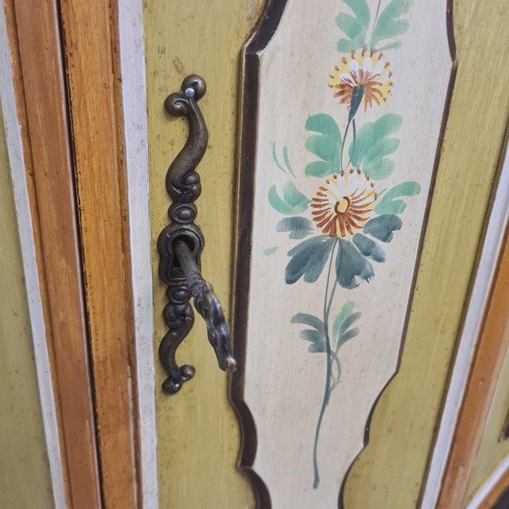 Image 1 of Alter italienischer bemalter Schrank Firenze, 1950er Jahre