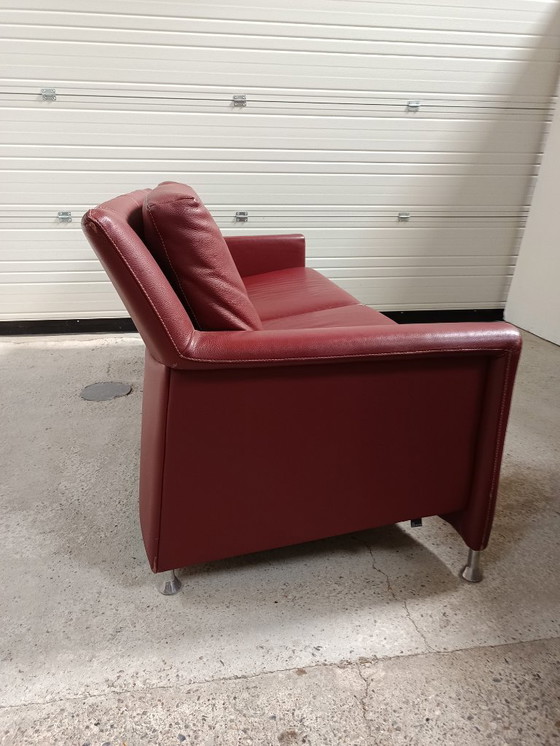 Image 1 of Set di divani Leolux Paian 2 posti 3 posti Senso Granata Pelle