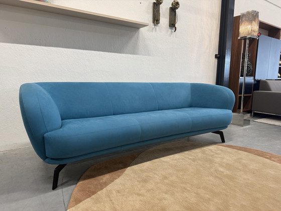Image 1 of Leolux Flint 3,5-Sitzer Sofa Blaues Alcantara 243
