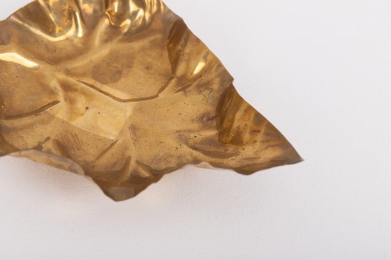 Image 1 of Juego de cuencos decorativos de latón con forma de hoja, Italia