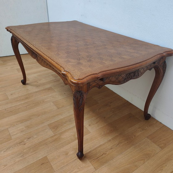 Image 1 of Vintage country style dining table dining room table extendable table