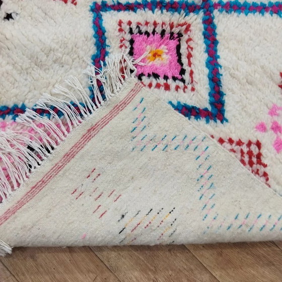 Image 1 of Multicolor Azilal-kleed met ruitpatronen / Azilal-kleed Multicolor met ruiten (255×135 cm)