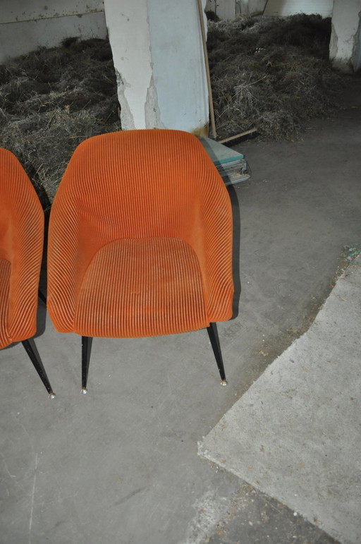 Set von Mid-Century Lounge-Sesseln aus schwarzem Metall von VEB Sitzmöbelwerke Waldheim, 1960er Jahre