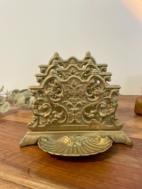 Sujetaletras de bronce antiguo – Revisteros, Bronze (photo 3 of 4)