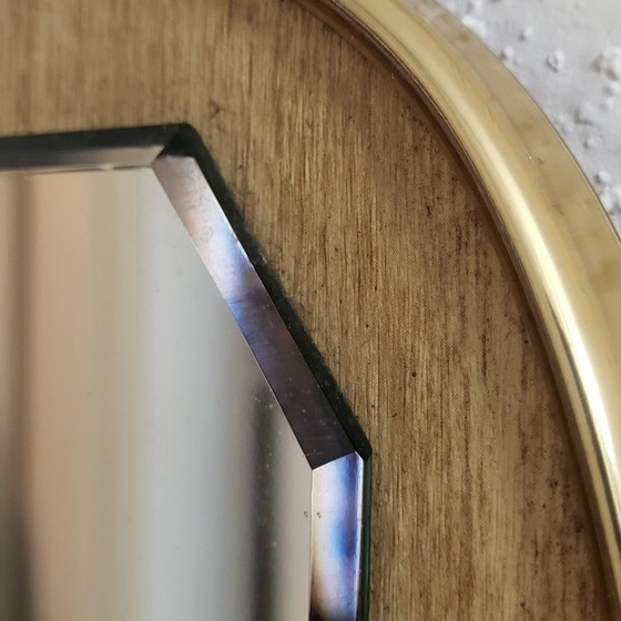 Image 1 of Scandinavian rearview mirror in Formica and beveled glass, 1950-60