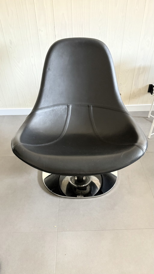 Tirup IKEA Vintage Drehsessel von Carl Öjerstam (IKEA) – fauteuils, Chrome, Leather