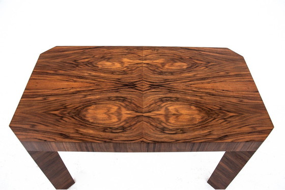 Image 1 of Art Deco walnut coffee table, Poland, 1960s.