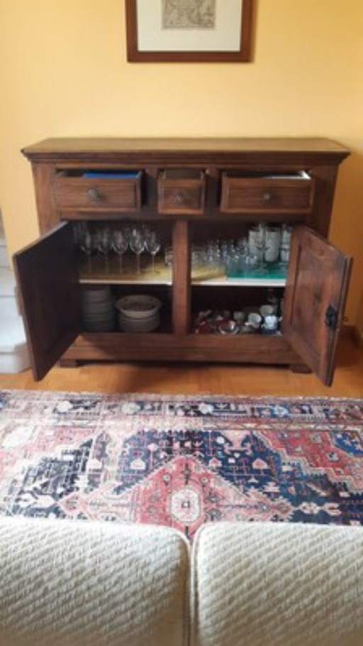 Credenza Antica in Noce – Fine XIX Secolo, Restaurata Professionalmente – dressoirs, Wood (photo 2 of 14)