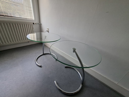 Tavolino laterale moderno in vetro