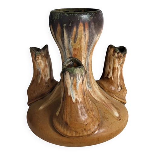 Stoneware vase signed by the tip Alfred Lebret ( )