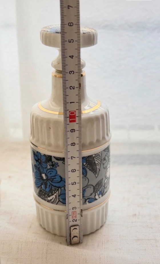 Image 1 of Floral ceramic vanity set, 1970s