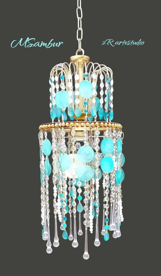 Image 1 of Chandelier Azzurra.Italy