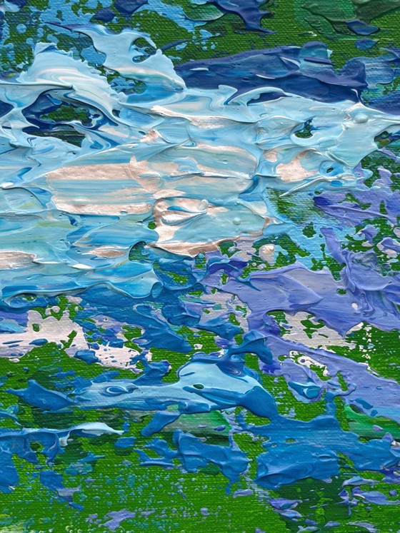 Image 1 of Never Ending Story – abstract expressive painting – 60x60 cm