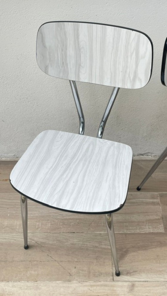 Coppia di sedie vintage in formica – Sedie da pranzo, Metal (photo 22 of 29)