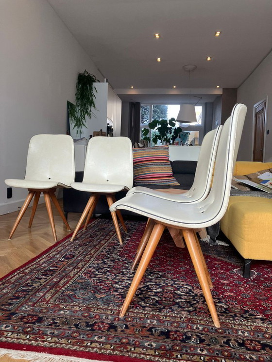 Image 1 of 4x vintage eetkamerstoel (GJ van Os stijl)