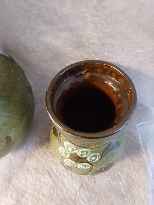 West Germany vases set hand-painted