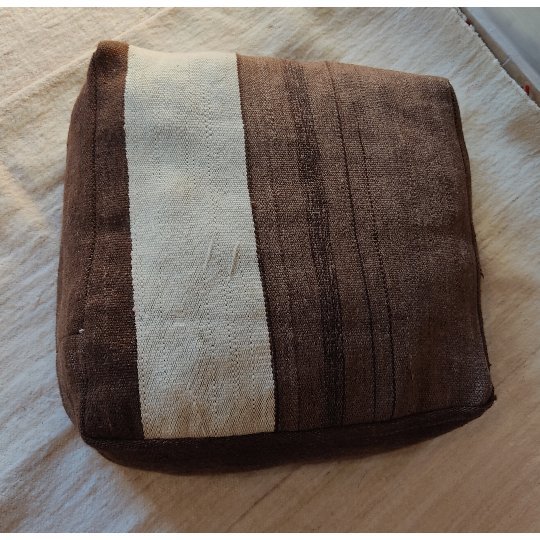 Image 1 of Kelim pouf set, Berber seat cushion with 1 decorative cushion