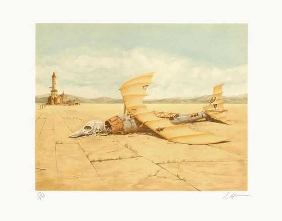 Image 1 of Judson HUSS Dead Zeppelin Gesigneerde lithografie 1985