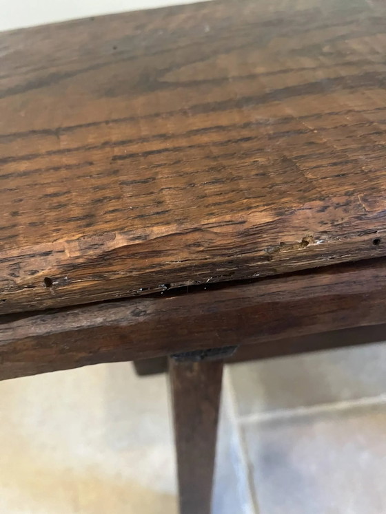 Piccola panca antica in legno con schienale pieghevole. – Panche, Wood, Rustic (photo 5 of 13)