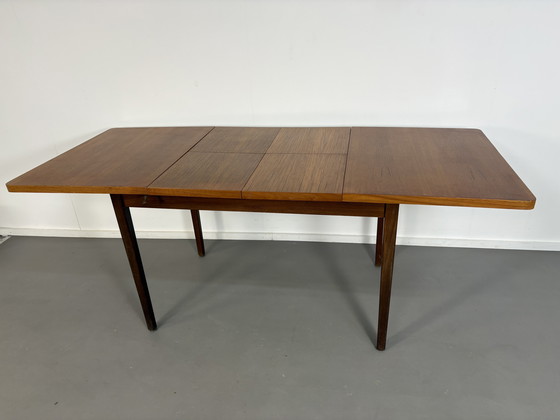 Image 1 of Tafel in teak vintage uitschuifbare jaren' 60. Uitgeschoven 190 cm