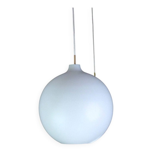 Lampada a sospensione scandinava vintage Louis Poulsen XL in vetro opalino, 40 cm – hanglampen, Scandinavian