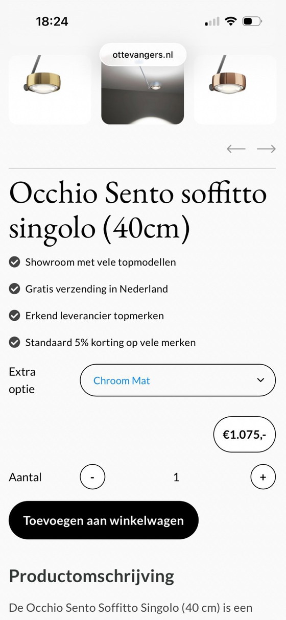 Image 1 of Occhio parete soffitto singolo 3 pieces