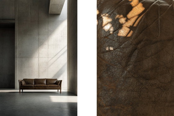 Image 1 of Divano Cromwell in pelle stile Mid-Century Modern, disegnato da Arne Norell negli anni '60.