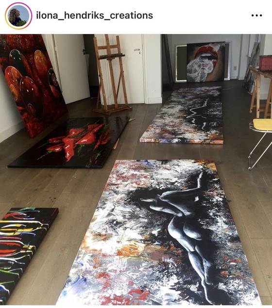 Image 1 of Tableau d'Ilona Hendriks « Sister Act I & II » (à vendre individuellement)