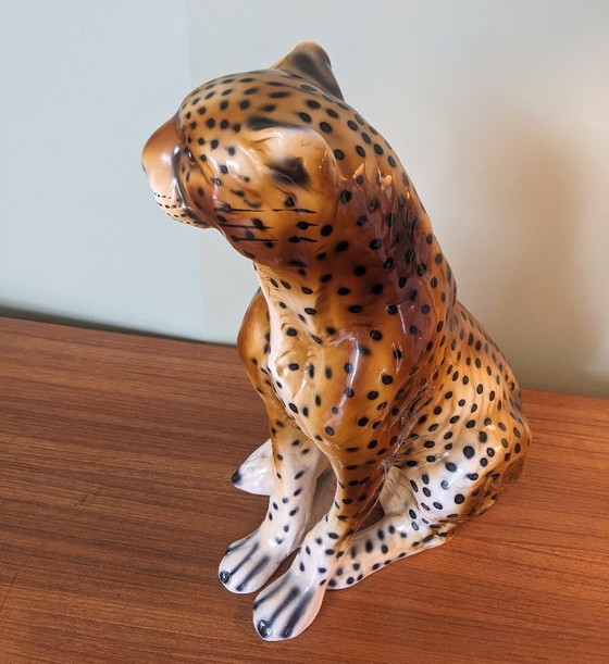 Image 1 of Vintage ceramic leopard   Italy, 1960s. 
