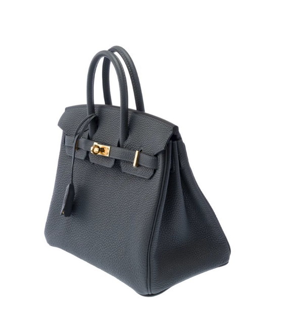 Image 1 of Borsa HERMES Birkin 25 in cuoio grigio - 103280