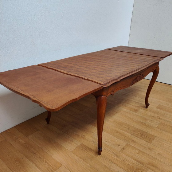 Image 1 of Table à manger de campagne vintage, table à manger extensible