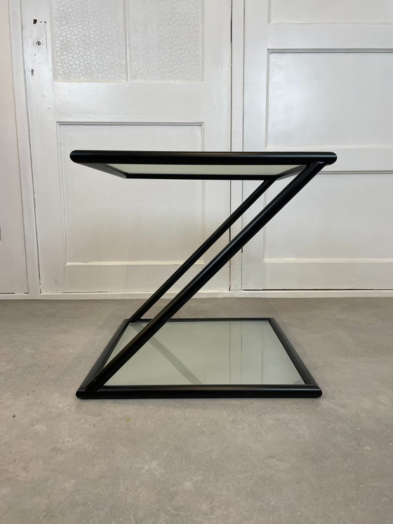 Image 1 of Table Harvink Z – métal noir et verre