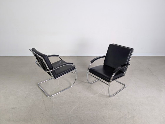 Image 1 of 2x Sillón KS 46 Midcentury Thonet Anton Lorenz Cuero negro