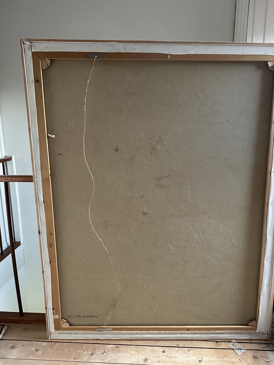 Image 1 of Modern Groot Olieverf Schilderij door Hendrik Nijs 1996