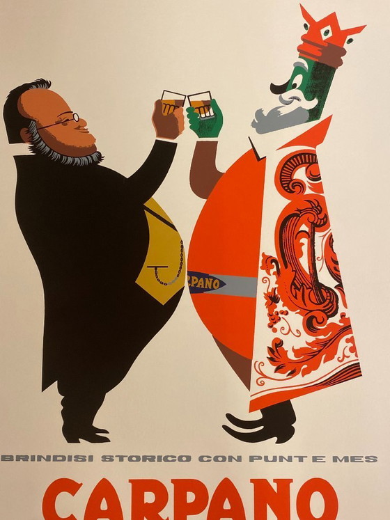 Image 1 of  Armando Testa, ca. Jaren 60 - CARPANO (Brindisi con Cavour) - Originele vintage poster