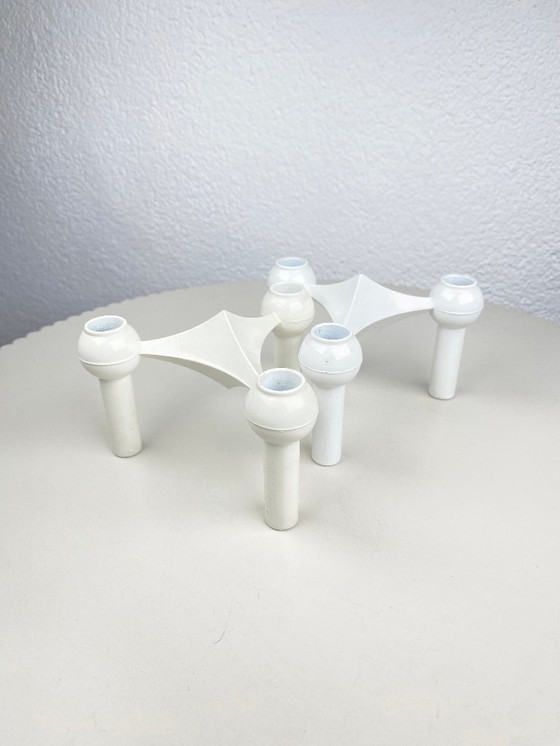 Image 1 of 2 candelabros modulares blancos Stoff Nagel