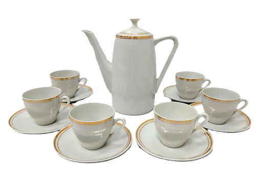 Set da caffè in porcellana vintage di metà '900, 13 pezzi