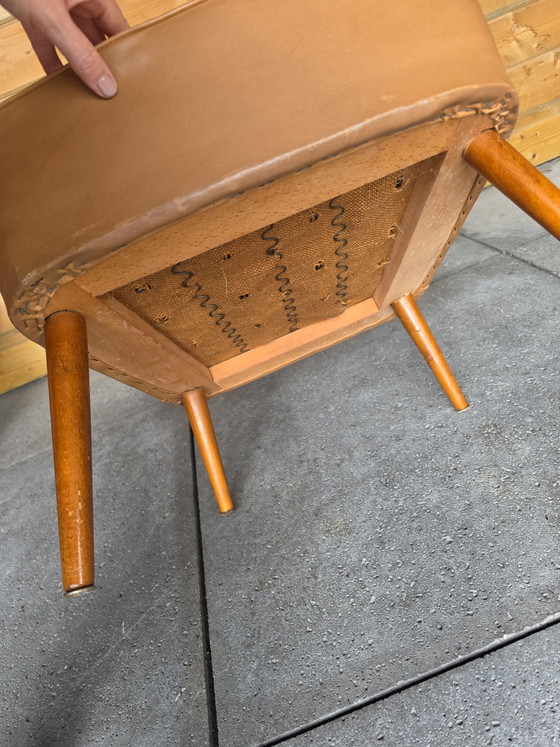 Vintage Mid-Century Cocktail Chair – Skai Leather – 1950s/60s – Armchairs (photo 5 of 5)