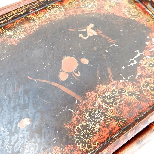 20th century oriental table on bamboo base