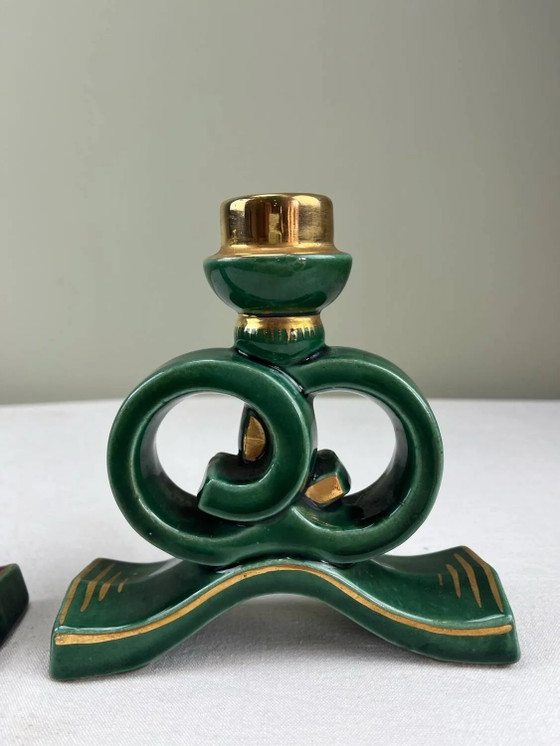 Keramik-Kerzenhalter aus den 1950er Jahren – Porcelain, Vintage (photo 8 of 15)