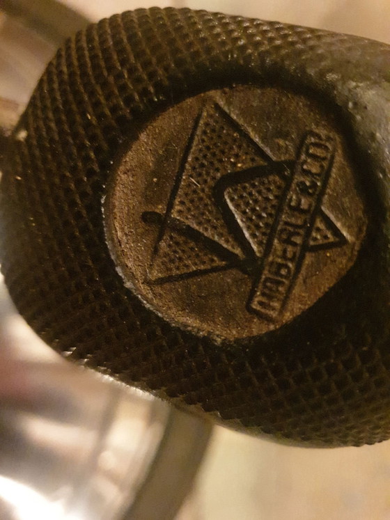 Poltrona da Barbiere Vintage, Häberle & Co, Sedie girevoli, Metallo, Cromo, Nero (foto 5 di 5)