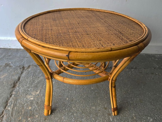 Tavolino da caffè / occasionale italiano vintage in bambù e rattan, c. anni '60/'70 – Tavolini da caffè (photo 4 of 5)