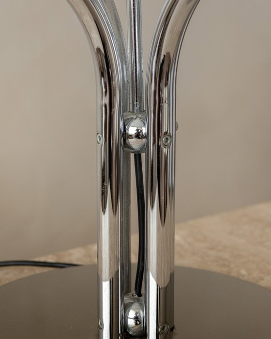 Quadrifoglio Table Lamp by Ufficio Progetti for Harvey Guzzini, Italy, 1970s – iGuzzini, Chrome (photo 9 of 14)
